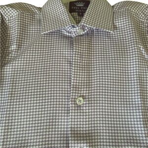 Boys size 7 slim  fit Purple and White Shirt